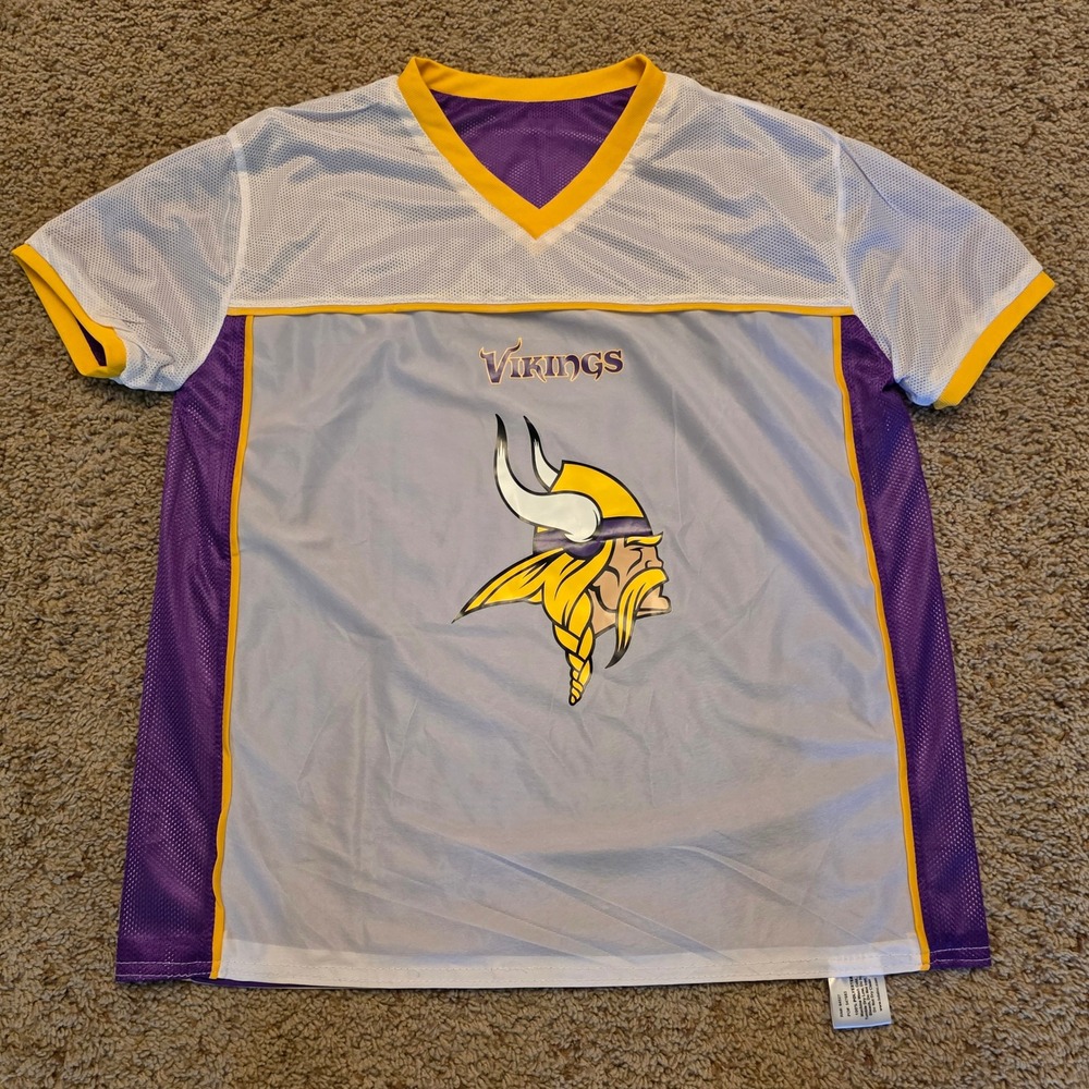 BDA Minnesota Vikings NFL Flag Football Reversible Jersey Mens Medium Purple